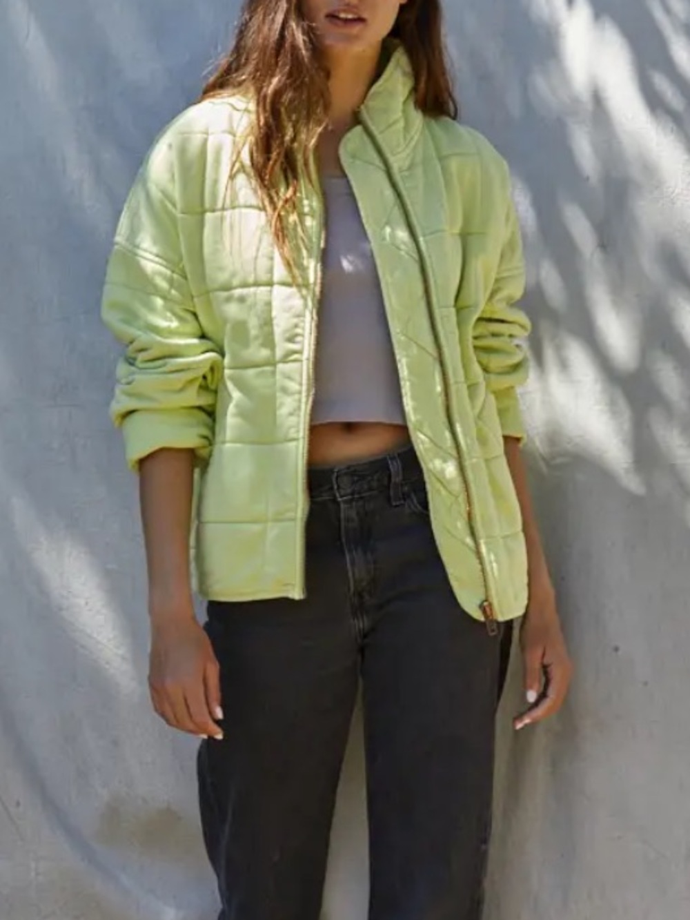 Lime Quilted Jacket